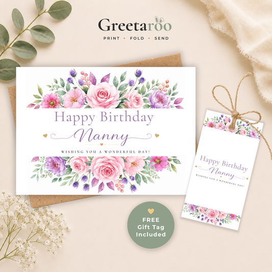 Printable Birthday Card for Nanny