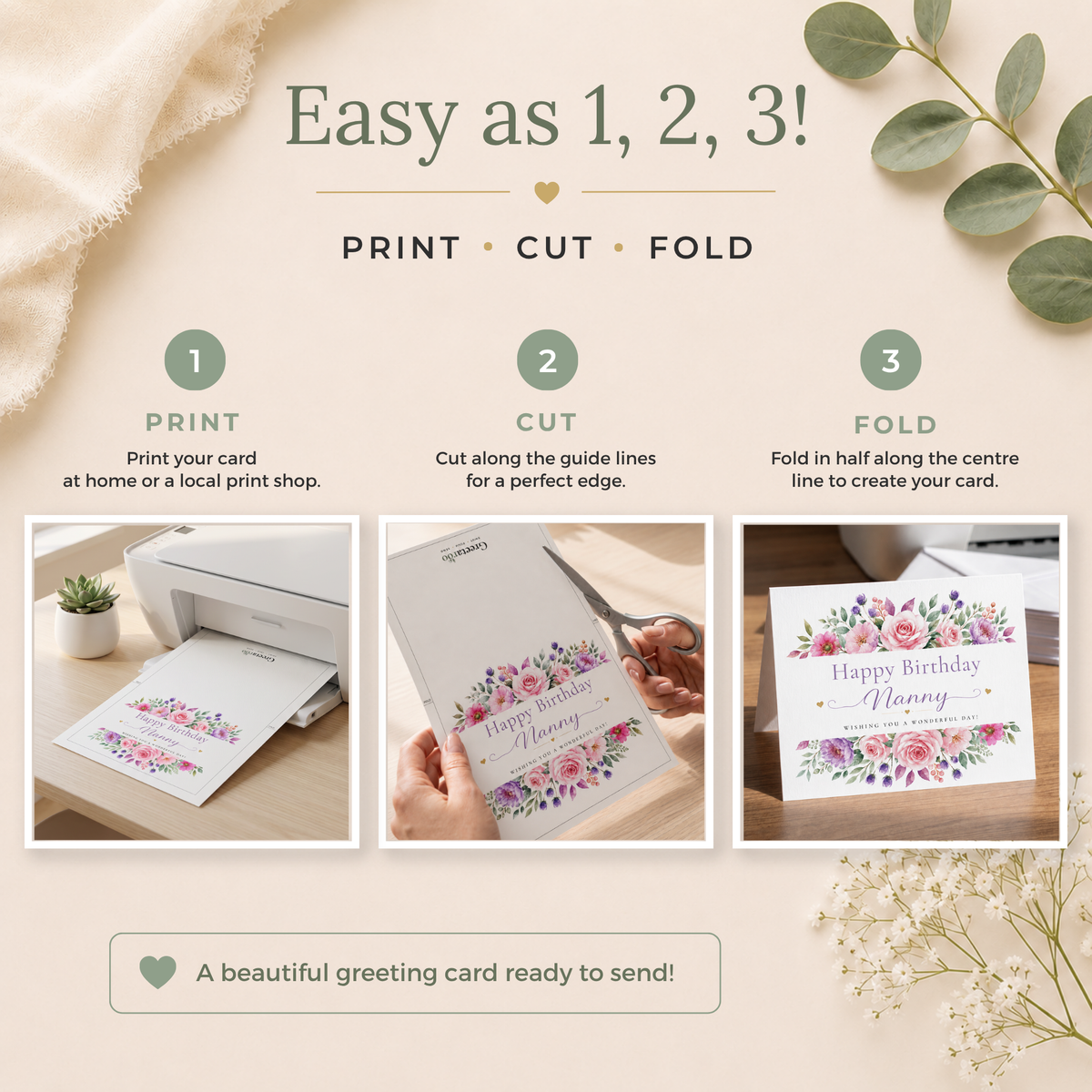 Printable Birthday Card for Nanny