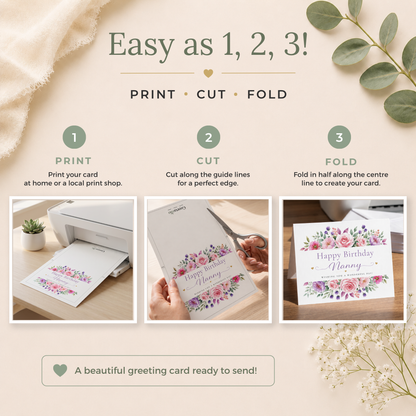 Printable Birthday Card for Nanny
