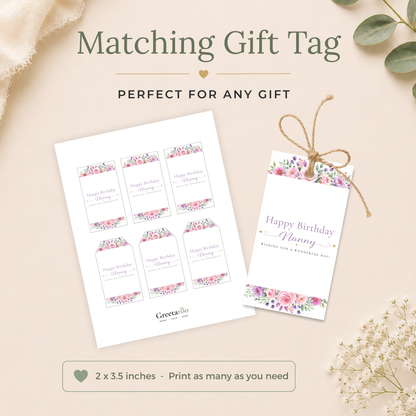 Printable Birthday Card for Nanny