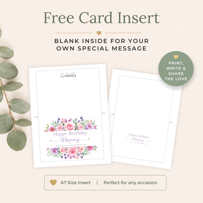 Printable Birthday Card for Nanny