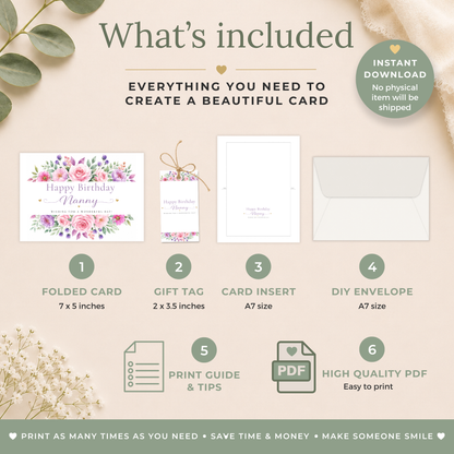 Printable Birthday Card for Nanny
