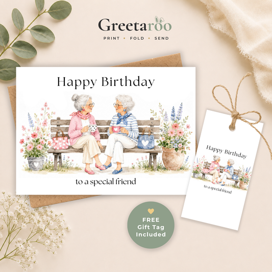 Special Friend Printable Birthday Card