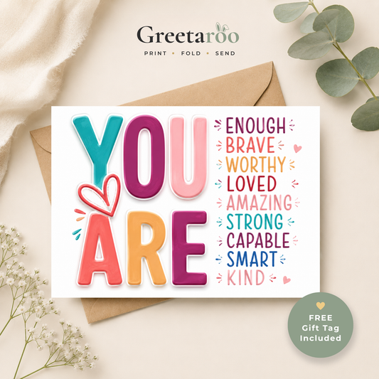 Affirmation Printable Birthday Card