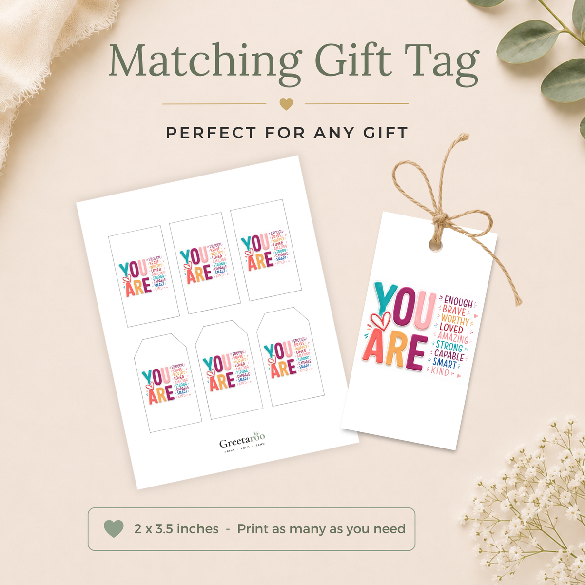 Affirmation Printable Birthday Card