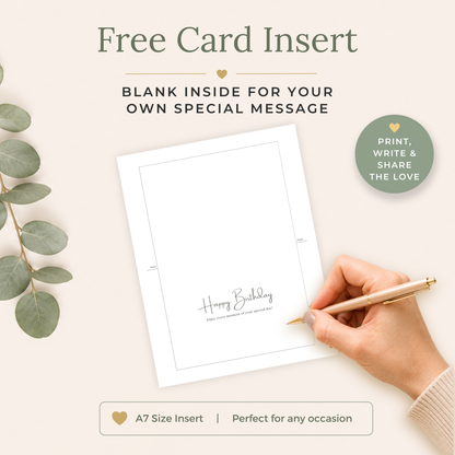 Floral Printable Birthday Card