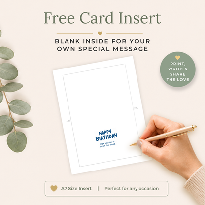 Printable Space Birthday Card