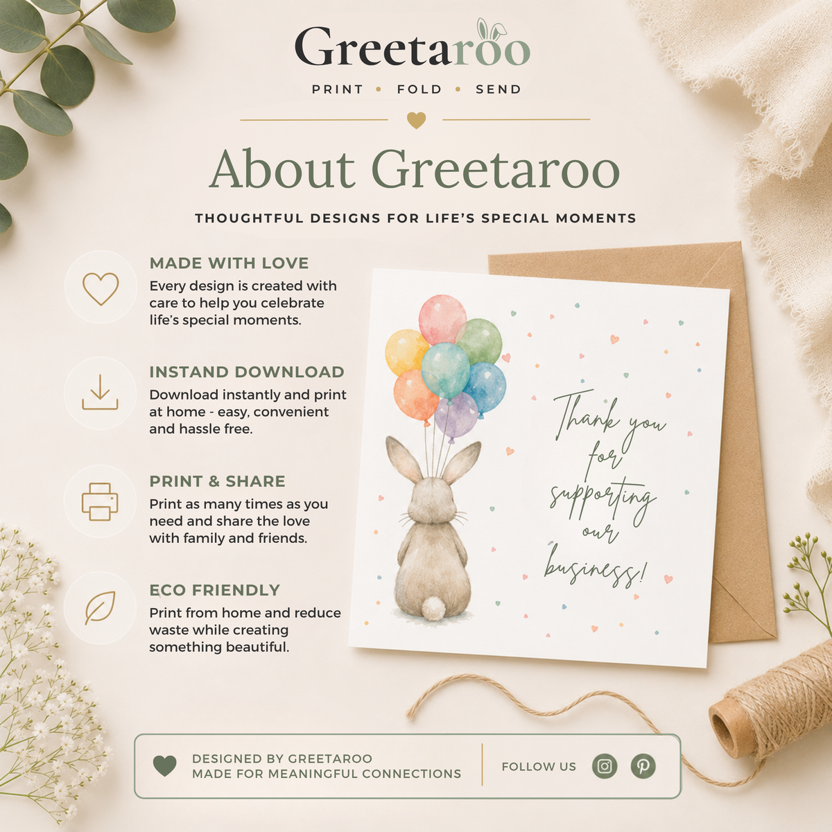 Printable Poinsettia Christmas Card