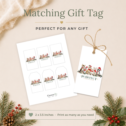 Purrfect Printable Christmas Card
