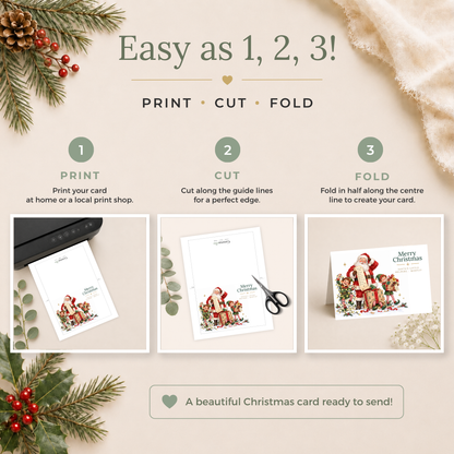 Funny Santa Printable Christmas Card