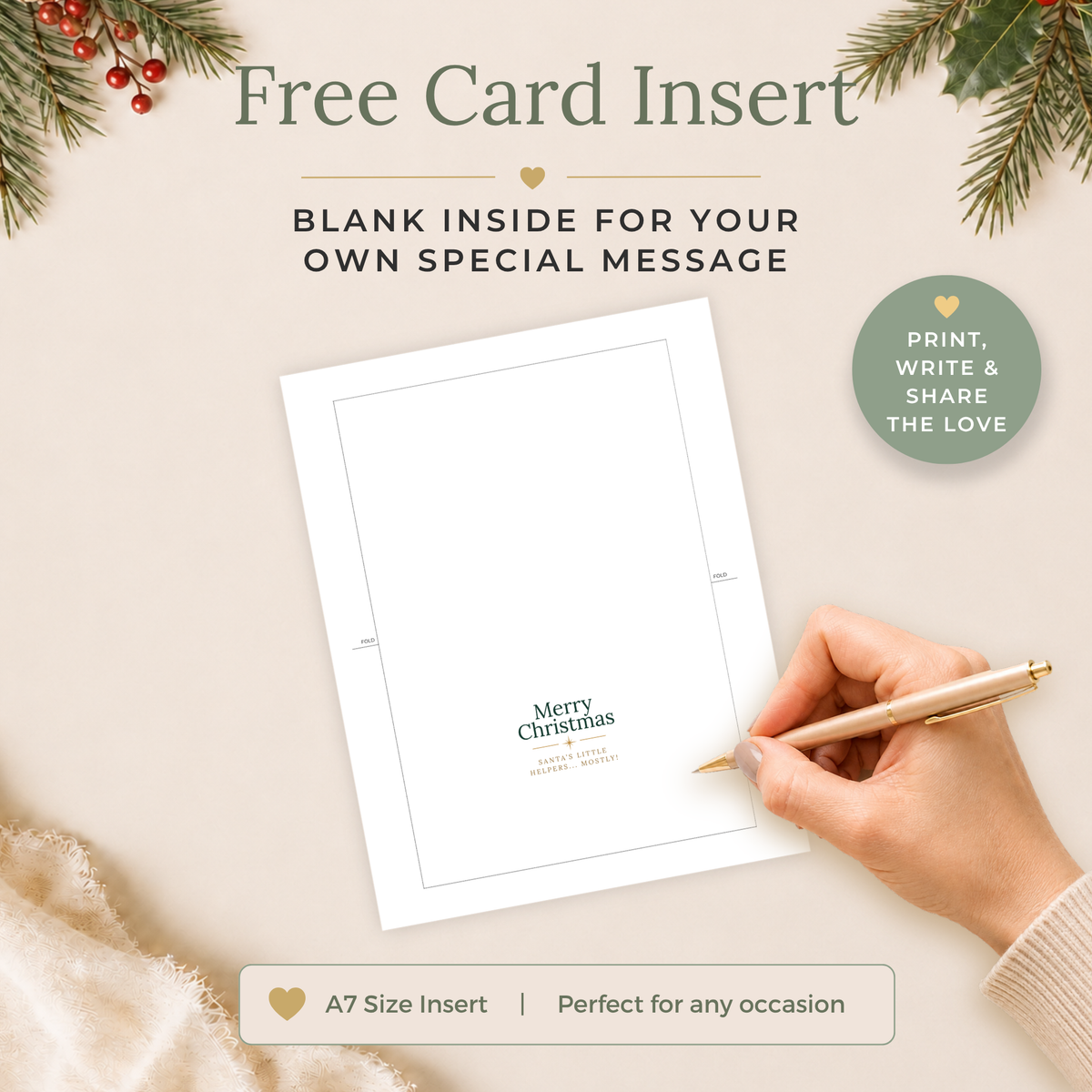 Funny Santa Printable Christmas Card