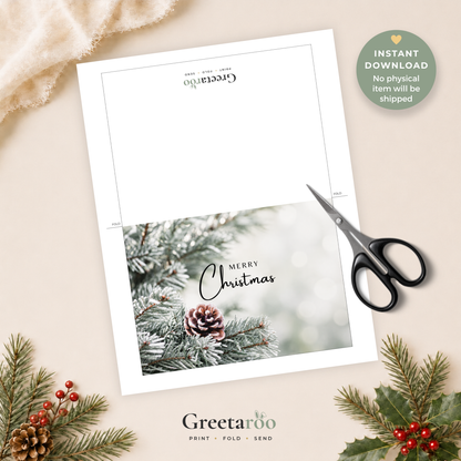 Winter Scene Printable Christmas Card