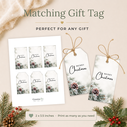 Winter Scene Printable Christmas Card