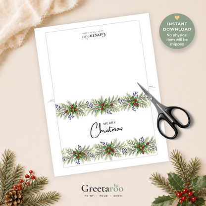 Festive Printable Christmas Card