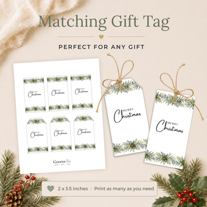 Festive Printable Christmas Card
