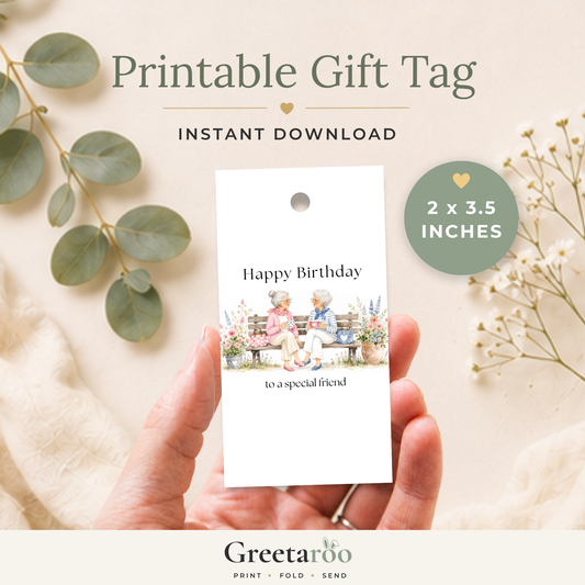 Special Friend Printable Birthday Gift Tag