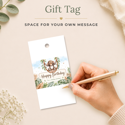 Cheeky Monkey Printable Birthday Gift Tag