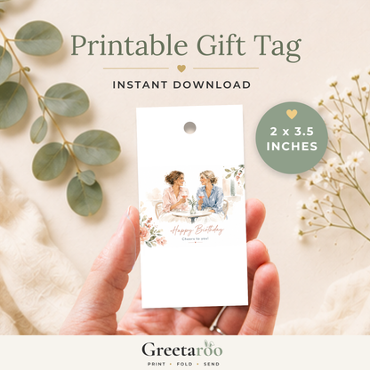 Printable Best Friend Birthday Gift Tag