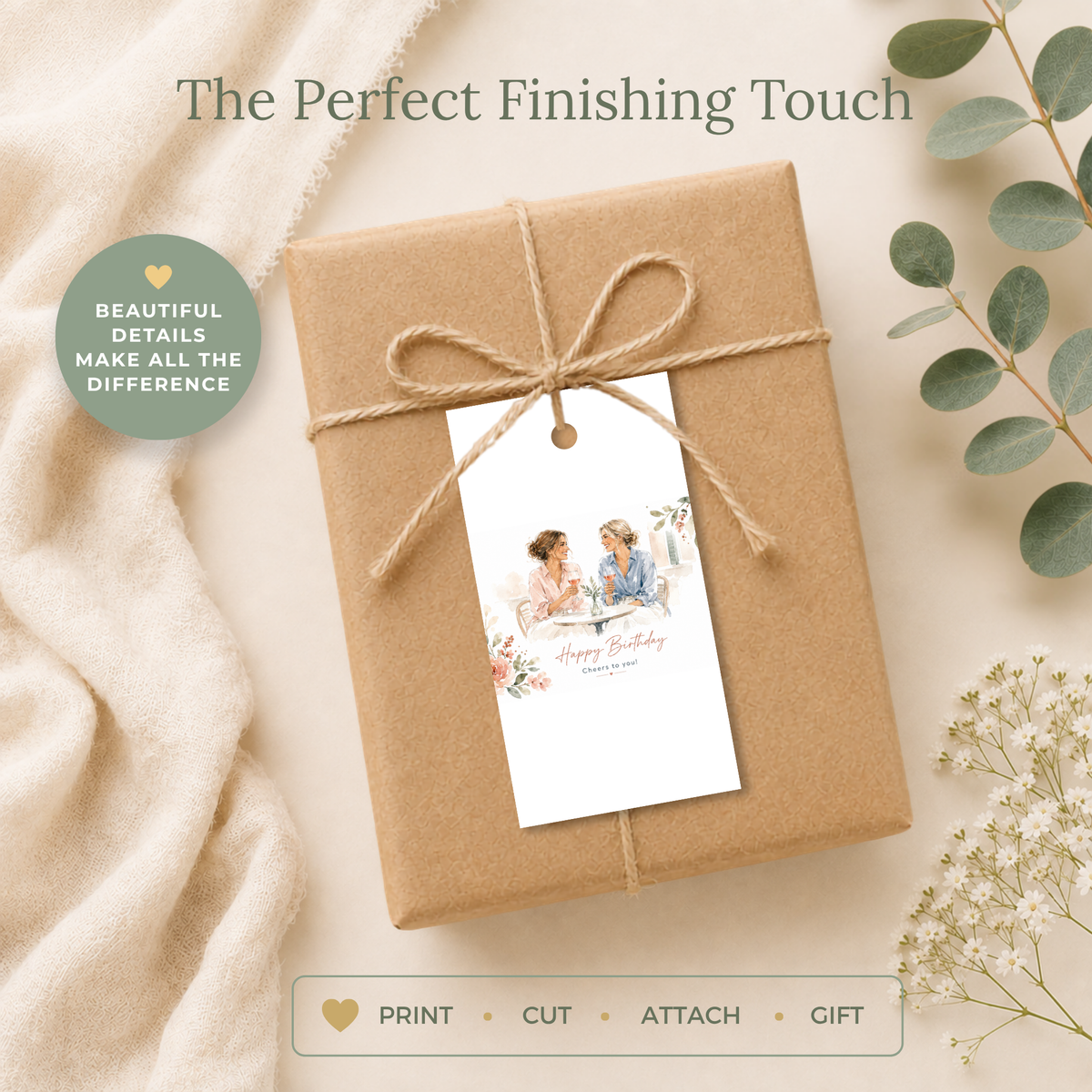 Printable Best Friend Birthday Gift Tag