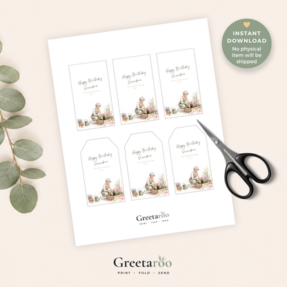 Printable Birthday Gift Tag for Grandma