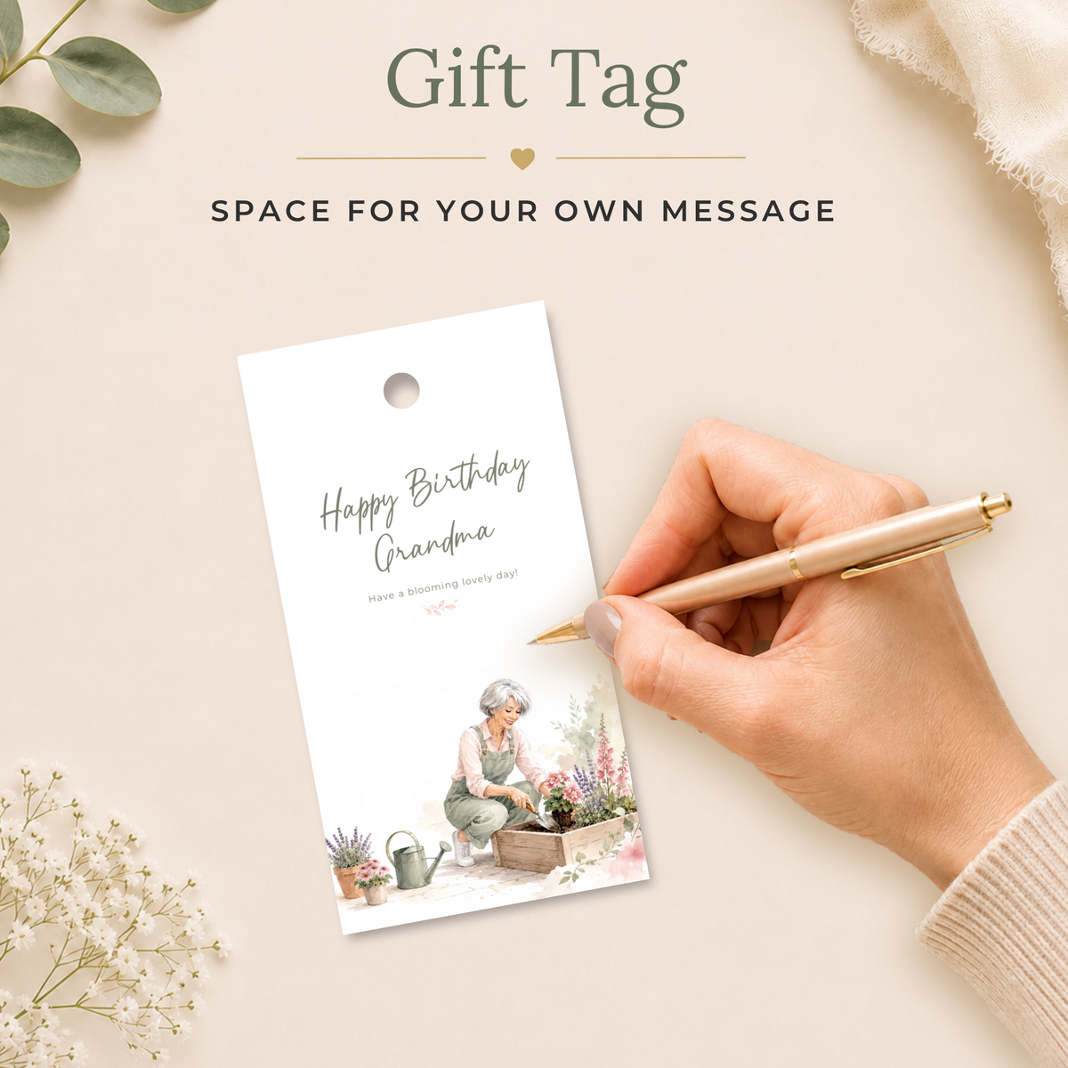 Printable Birthday Gift Tag for Grandma