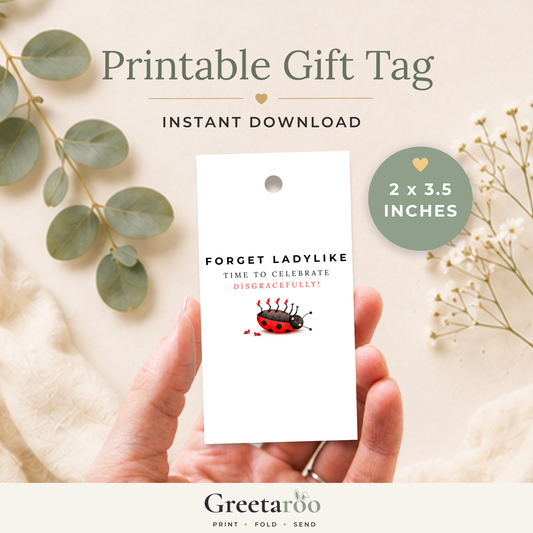 Ladybird Printable Birthday Gift Tag