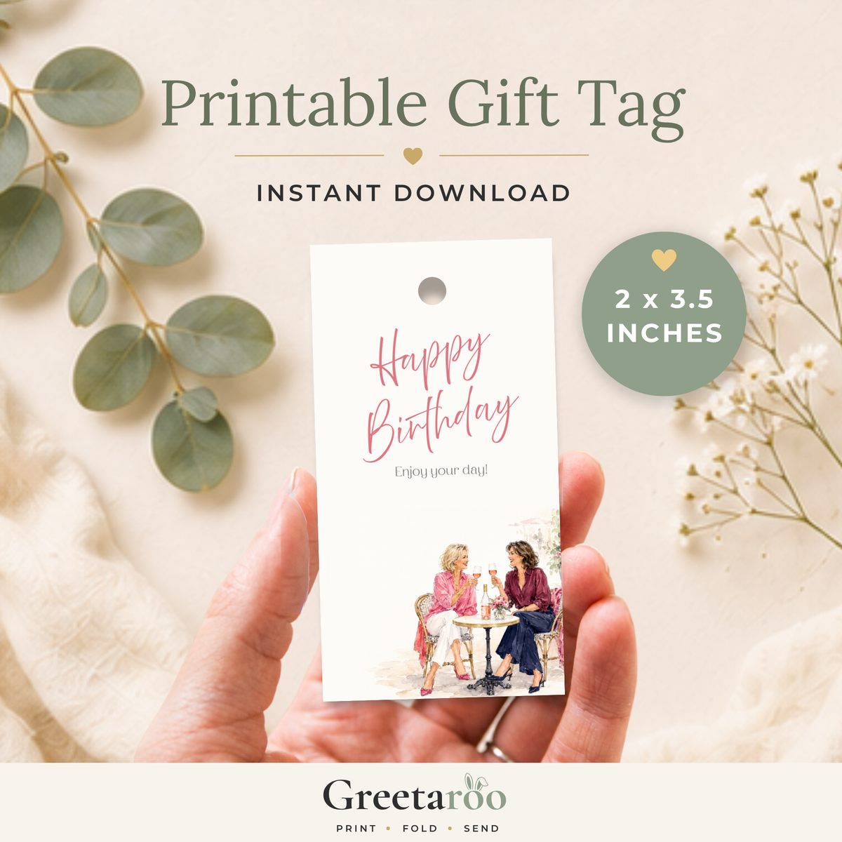Best Friend Printable Birthday Gift Tag