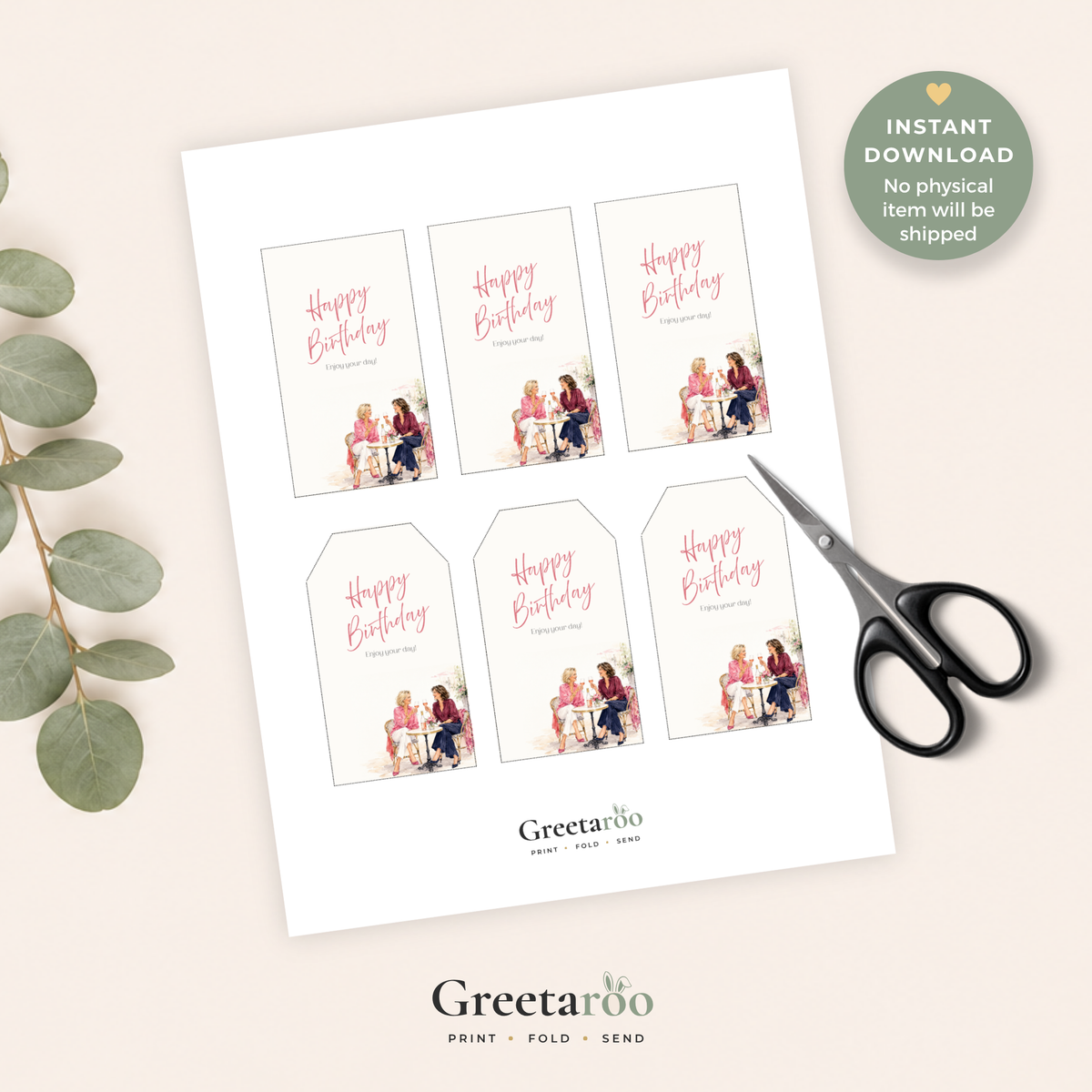 Best Friend Printable Birthday Gift Tag