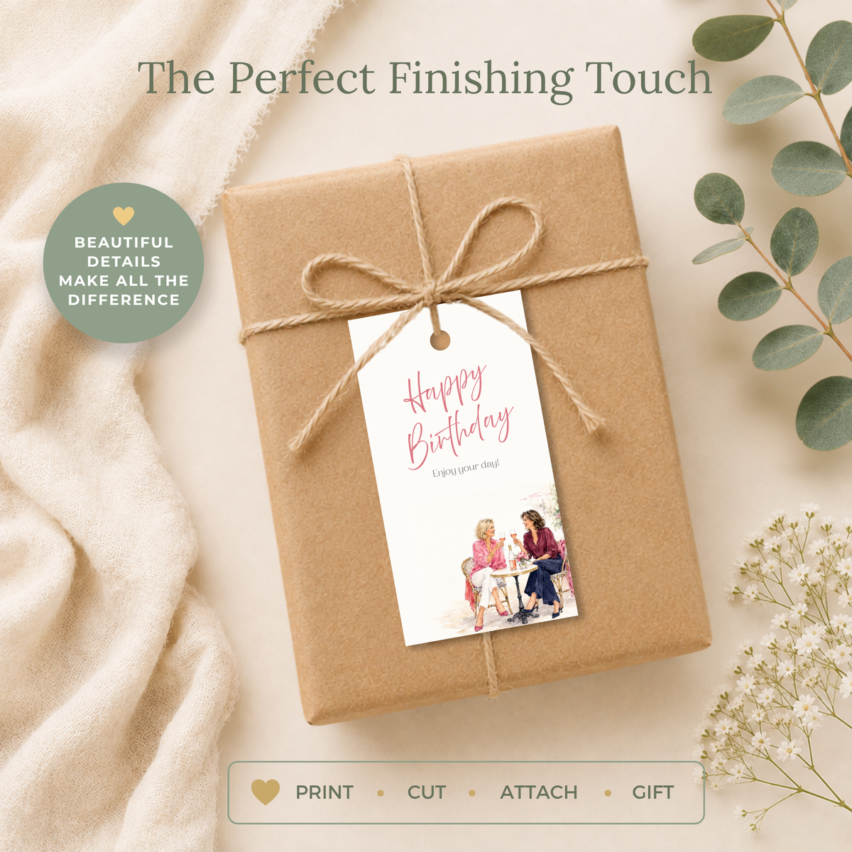 Best Friend Printable Birthday Gift Tag