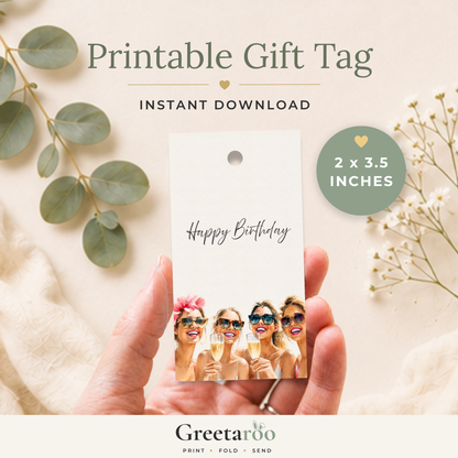Friends Printable Birthday Gift Tag