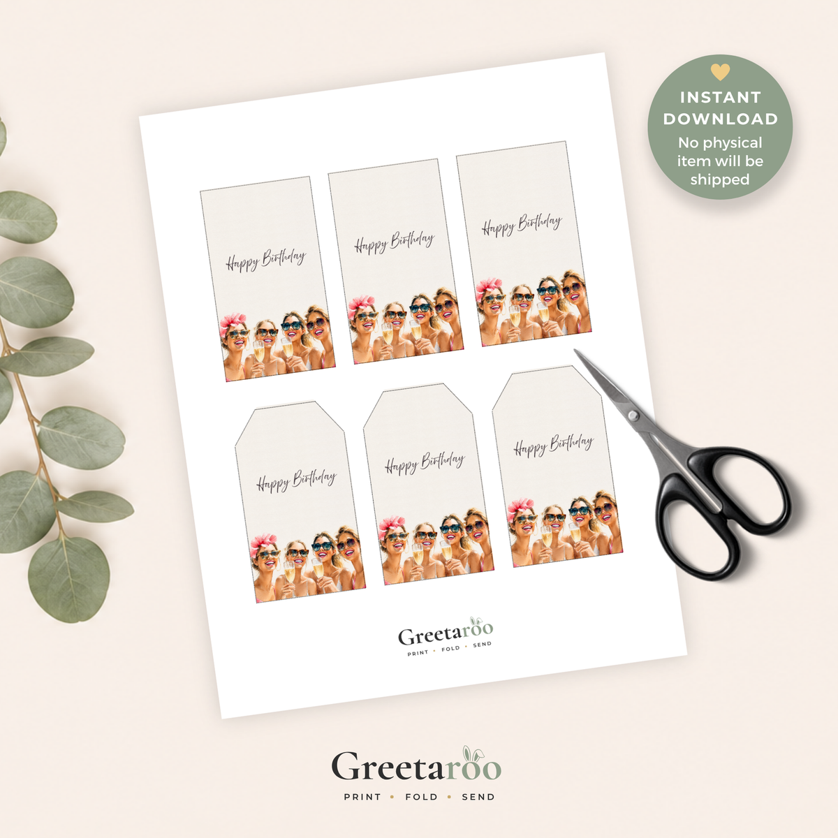 Friends Printable Birthday Gift Tag
