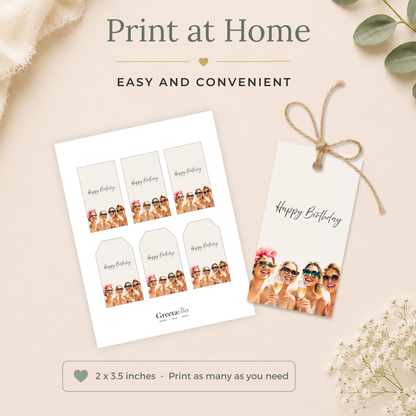 Friends Printable Birthday Gift Tag