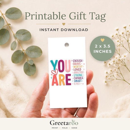 Affirmation Printable Birthday Gift Tag