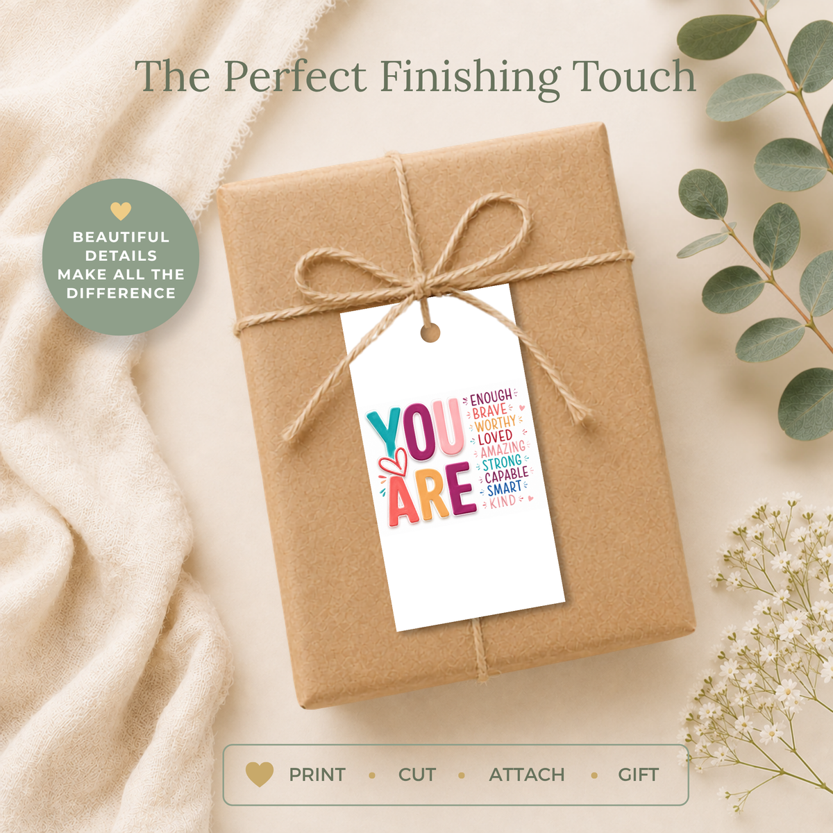 Affirmation Printable Birthday Gift Tag