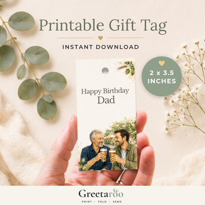 Dad Printable Birthday Gift Tag