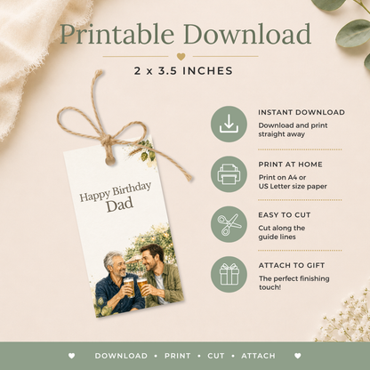 Dad Printable Birthday Gift Tag