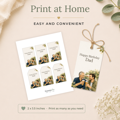 Dad Printable Birthday Gift Tag
