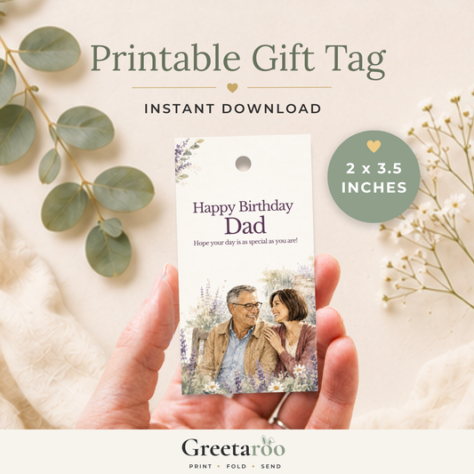 Dad Printable Birthday Gift Tag