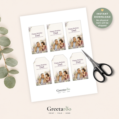 Dad Printable Birthday Gift Tag