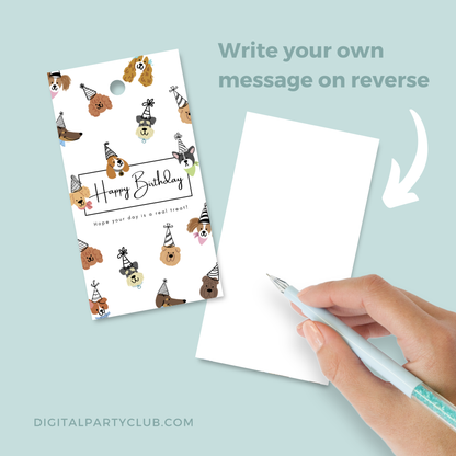 Printable Birthday Gift Tag - Cute Dogs