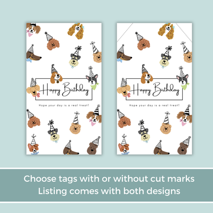 Printable Birthday Gift Tag - Cute Dogs